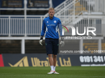 Hartlepool United goalkeeper Brad Young during the Vanarama National League match between Hartlepool United and Dagenham and Redbridge at Vi...