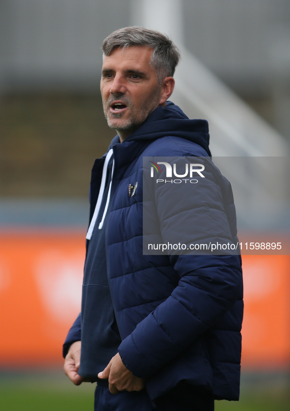 Dagenham & Redbridge Manager Ben Stevens during the Vanarama National League match between Hartlepool United and Dagenham and Redbridge at V...