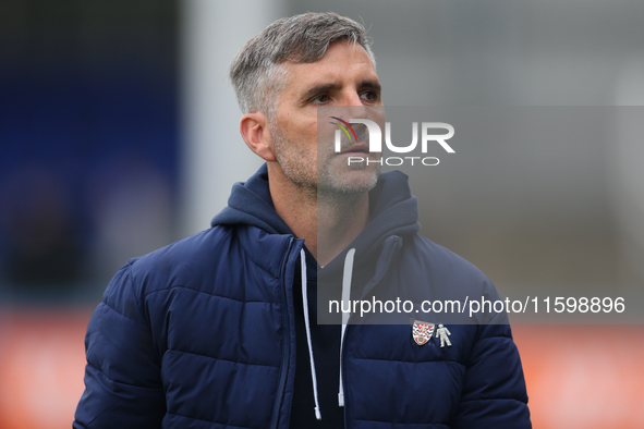 Dagenham & Redbridge Manager Ben Stevens during the Vanarama National League match between Hartlepool United and Dagenham and Redbridge at V...