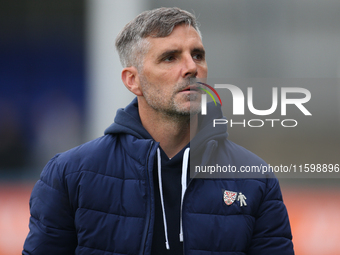 Dagenham & Redbridge Manager Ben Stevens during the Vanarama National League match between Hartlepool United and Dagenham and Redbridge at V...