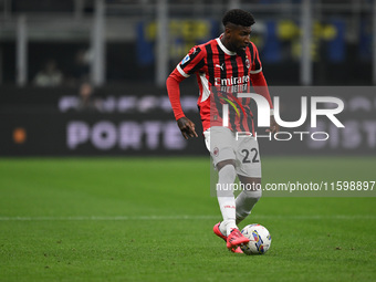 Nicolo Barella of Inter FC during the Italian Serie A football match between Inter FC and AC Milan in Milan, Italy, on September 22, 2024, a...