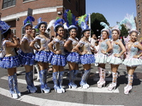 A general view of the 48th Queens Hispanic Parade 2024 marches down 37th Avenue, from 69th Street to 86th Street, through Jackson Heights, Q...