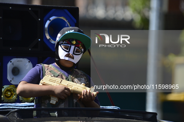 A general view of the 48th Queens Hispanic Parade 2024 marches down 37th Avenue, from 69th Street to 86th Street, through Jackson Heights, Q...