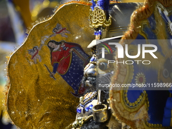 A general view of the 48th Queens Hispanic Parade 2024 marches down 37th Avenue, from 69th Street to 86th Street, through Jackson Heights, Q...