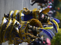 A general view of the 48th Queens Hispanic Parade 2024 marches down 37th Avenue, from 69th Street to 86th Street, through Jackson Heights, Q...