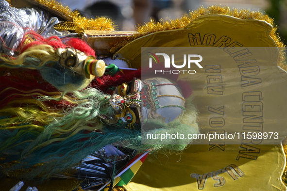 A general view of the 48th Queens Hispanic Parade 2024 marches down 37th Avenue, from 69th Street to 86th Street, through Jackson Heights, Q...