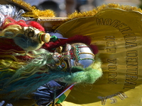 A general view of the 48th Queens Hispanic Parade 2024 marches down 37th Avenue, from 69th Street to 86th Street, through Jackson Heights, Q...