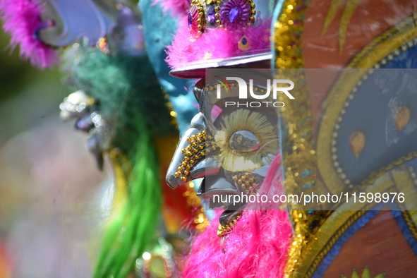 A general view of the 48th Queens Hispanic Parade 2024 marches down 37th Avenue, from 69th Street to 86th Street, through Jackson Heights, Q...