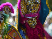 A general view of the 48th Queens Hispanic Parade 2024 marches down 37th Avenue, from 69th Street to 86th Street, through Jackson Heights, Q...