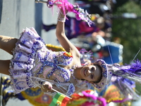 A general view of the 48th Queens Hispanic Parade 2024 marches down 37th Avenue, from 69th Street to 86th Street, through Jackson Heights, Q...