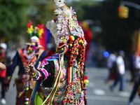 A general view of the 48th Queens Hispanic Parade 2024 marches down 37th Avenue, from 69th Street to 86th Street, through Jackson Heights, Q...