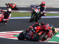 Francesco Bagnaia of Italy and Ducati Lenovo Team rides on track during the sprint race of the MotoGP of Emilia Romagna at Misano World Circ...