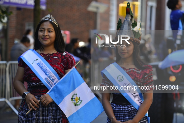 A general view of the 48th Queens Hispanic Parade 2024 marches down 37th Avenue, from 69th Street to 86th Street, through Jackson Heights, Q...