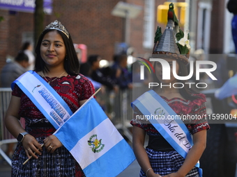 A general view of the 48th Queens Hispanic Parade 2024 marches down 37th Avenue, from 69th Street to 86th Street, through Jackson Heights, Q...