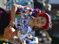 A general view of the 48th Queens Hispanic Parade 2024 marches down 37th Avenue, from 69th Street to 86th Street, through Jackson Heights, Q...