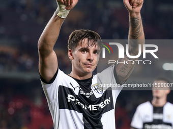 Adrian Bernabe of Parma Calcio is in action during the Serie A match between Lecce and Parma in Lecce, Italy, on September 21, 2024. (