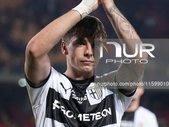 Adrian Bernabe of Parma Calcio is in action during the Serie A match between Lecce and Parma in Lecce, Italy, on September 21, 2024. (