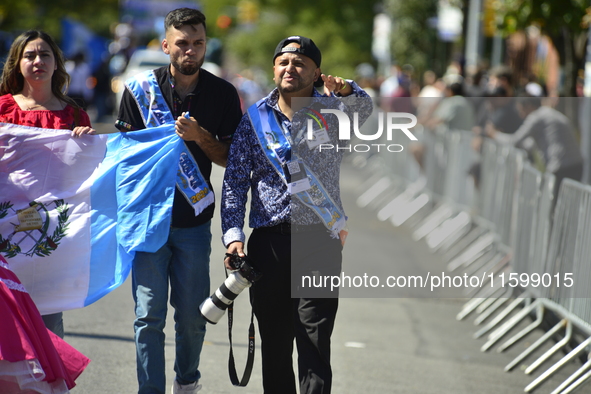 A general view of the 48th Queens Hispanic Parade 2024 marches down 37th Avenue, from 69th Street to 86th Street, through Jackson Heights, Q...