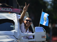 A general view of the 48th Queens Hispanic Parade 2024 marches down 37th Avenue, from 69th Street to 86th Street, through Jackson Heights, Q...