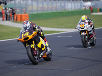 Tony Arbolino of Italy and ELF Marc VDS Racing Team rides on track during the race of the MotoGP of Emilia Romagna at Misano World Circuit i...