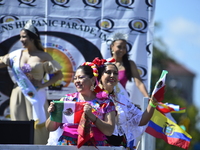 A general view of the 48th Queens Hispanic Parade 2024 marches down 37th Avenue, from 69th Street to 86th Street, through Jackson Heights, Q...