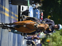 A general view of the 48th Queens Hispanic Parade 2024 marches down 37th Avenue, from 69th Street to 86th Street, through Jackson Heights, Q...