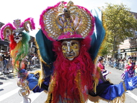 A general view of the 48th Queens Hispanic Parade 2024 marches down 37th Avenue, from 69th Street to 86th Street, through Jackson Heights, Q...