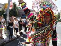 A general view of the 48th Queens Hispanic Parade 2024 marches down 37th Avenue, from 69th Street to 86th Street, through Jackson Heights, Q...