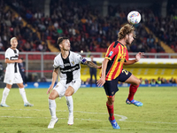 Antonino Gallo of Us Lecce is in action during the Serie A match between Lecce and Parma in Lecce, Italy, on September 21, 2024. (