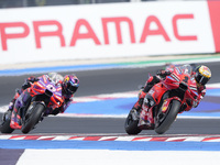 Francesco Bagnaia of Italy and the Ducati Lenovo Team rides on track during the MotoGP of Emilia Romagna at Misano World Circuit in Misano A...