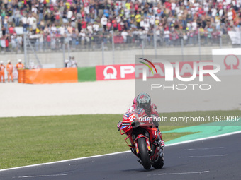 Enea Bastianini of Italy and Ducati Lenovo Team wins the race of the MotoGP of Emilia Romagna at Misano World Circuit in Misano Adriatico, I...