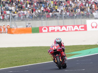 Enea Bastianini of Italy and Ducati Lenovo Team wins the race of the MotoGP of Emilia Romagna at Misano World Circuit in Misano Adriatico, I...