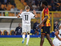 Pontus Almqvist of Parma Calcio is in action during the Serie A match between Lecce and Parma in Lecce, Italy, on September 21, 2024. (