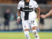 Hernani of Parma Calcio is in action during the Serie A match between Lecce and Parma in Lecce, Italy, on September 21, 2024. (