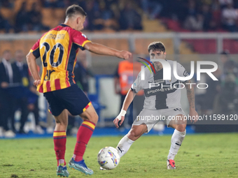 Adrian Bernabe of Parma Calcio is in action during the Serie A match between Lecce and Parma in Lecce, Italy, on September 21, 2024. (