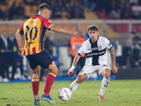 Adrian Bernabe of Parma Calcio is in action during the Serie A match between Lecce and Parma in Lecce, Italy, on September 21, 2024. (