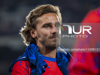 Antoine Griezmann of Atletico de Madrid enters the field during the La Liga EA Sports 2024/25 football match between Rayo Vallecano and Atle...