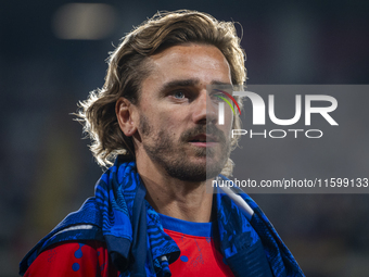 Antoine Griezmann of Atletico de Madrid enters the field during the La Liga EA Sports 2024/25 football match between Rayo Vallecano and Atle...