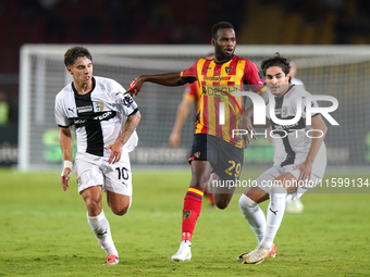 Adrian Bernabe of Parma Calcio is in action during the Serie A match between Lecce and Parma in Lecce, Italy, on September 21, 2024. (