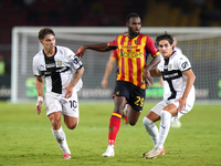 Adrian Bernabe of Parma Calcio is in action during the Serie A match between Lecce and Parma in Lecce, Italy, on September 21, 2024. (