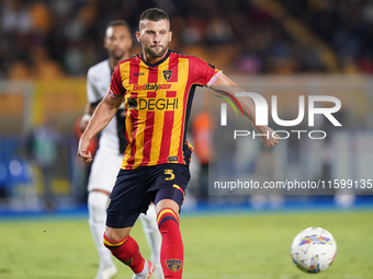 Ante Rebic of US Lecce is in action during the Serie A match between Lecce and Parma in Lecce, Italy, on September 21, 2024. (