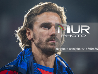 Antoine Griezmann of Atletico de Madrid enters the field during the La Liga EA Sports 2024/25 football match between Rayo Vallecano and Atle...