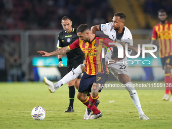 Tete Morente of US Lecce is in action during the Serie A match between Lecce and Parma in Lecce, Italy, on September 21, 2024. (