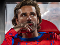 Antoine Griezmann of Atletico de Madrid sits on the bench during the La Liga EA Sports 2024/25 football match between Rayo Vallecano and Atl...