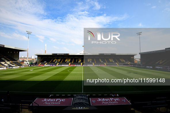 General view inside Meadow Lane, home to Notts County, during the Sky Bet League 2 match between Notts County and Gillingham at Meadow Lane...