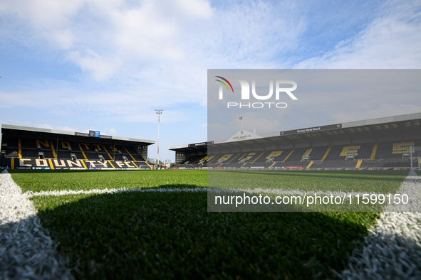 General view inside Meadow Lane, home to Notts County, during the Sky Bet League 2 match between Notts County and Gillingham at Meadow Lane...