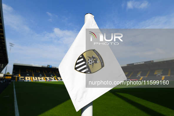 General view of the corner flag inside Meadow Lane, home to Notts County, during the Sky Bet League 2 match between Notts County and Gilling...