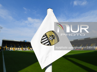 General view of the corner flag inside Meadow Lane, home to Notts County, during the Sky Bet League 2 match between Notts County and Gilling...