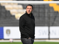 Mark Bonner manages Gillingham during the Sky Bet League 2 match between Notts County and Gillingham at Meadow Lane in Nottingham, England,...