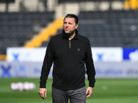 Mark Bonner manages Gillingham during the Sky Bet League 2 match between Notts County and Gillingham at Meadow Lane in Nottingham, England,...